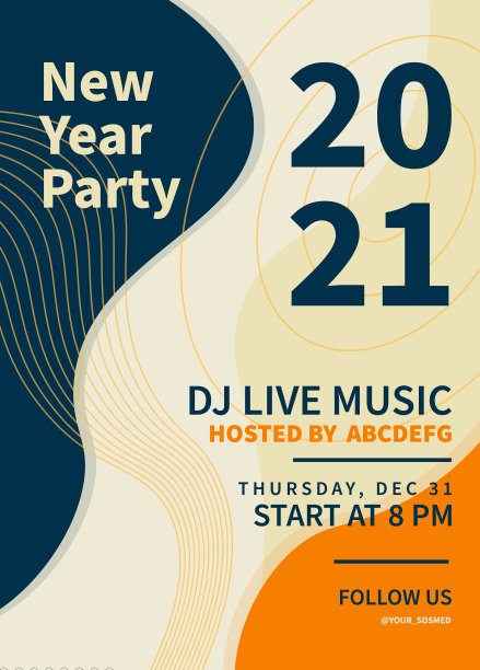 抽象现代新年派对DJ现场音乐2021图片下载