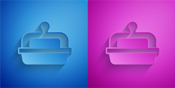 黄油纸切在黄油盘上图标隔离图片下载