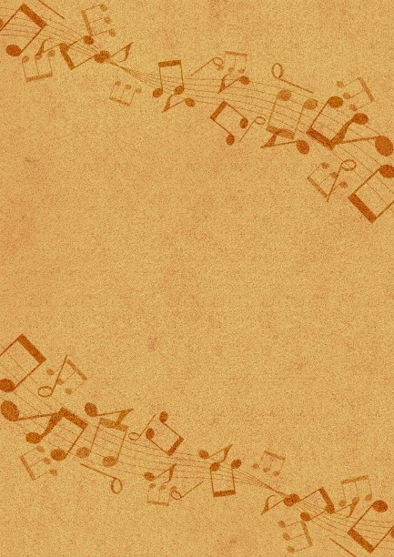 带有音符框架的软木板图片下载