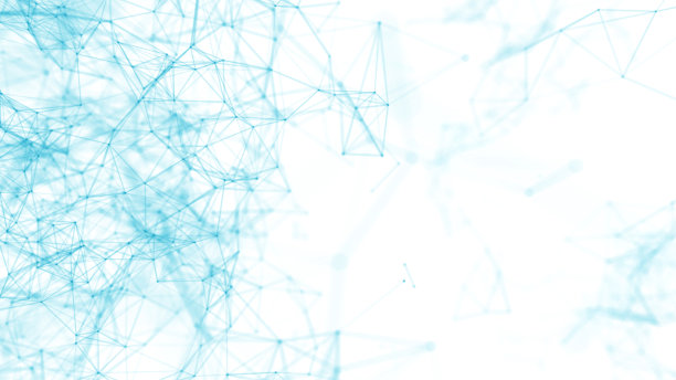 连接的蓝线和白底点。图片下载