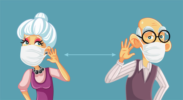 戴着口罩的人们听不到彼此说话图片下载