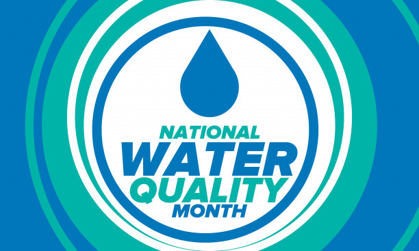 8月全国水质月。月研究水。源头、节约、净化水。高质量的水。在美国庆祝。海报、卡片、横幅、插图。向量图片下载