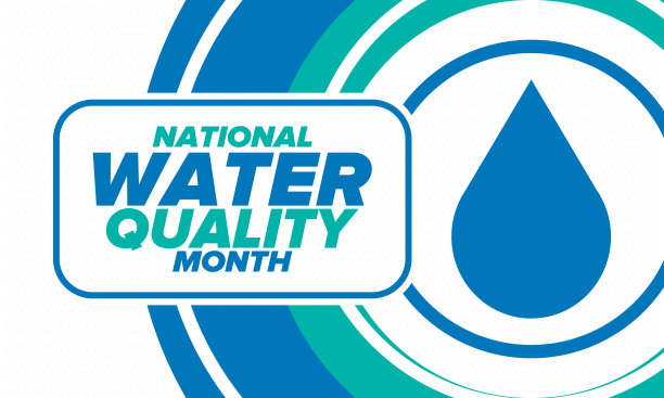 8月全国水质月。月研究水。源头、节约、净化水。高质量的水。在美国庆祝。海报、卡片、横幅、插图。向量图片下载