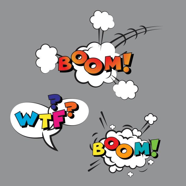 漫画书设计元素向量图片下载