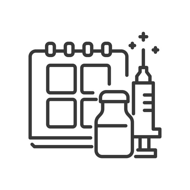 计划接种疫苗-病媒线设计单一孤立图标图片下载