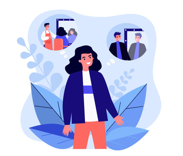 卡通人物的长发改变形象图片下载