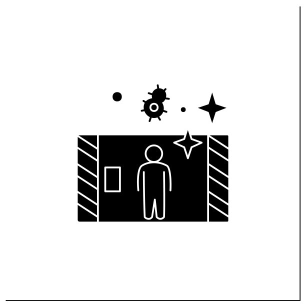 消毒隧道字形图标图片下载