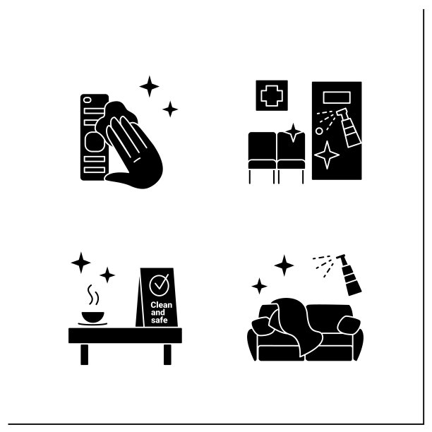 表面消毒字形图标集图片下载