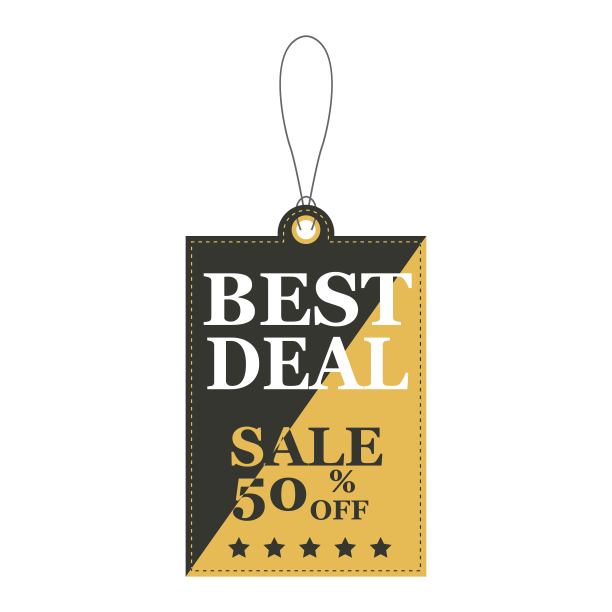 黑色和黄色的特价标签图片下载