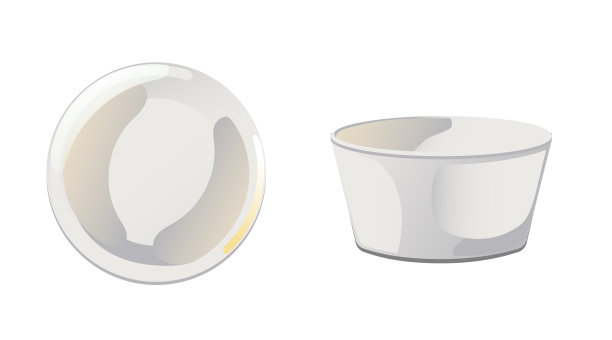 空陶瓷酱碗平面卡通风格。图片下载