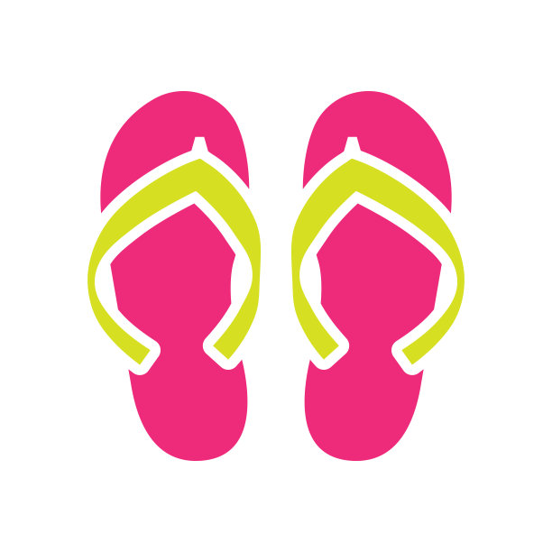 凉鞋flip flop鞋履图标向量图片下载
