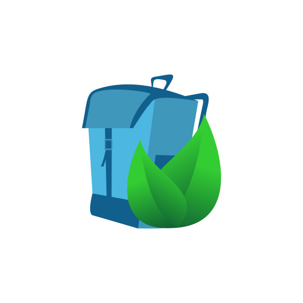 插图向量图形的自然背包标志图片下载