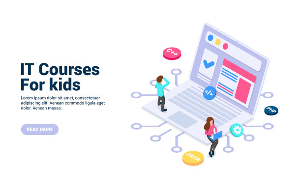 儿童IT课程的概念。图片下载