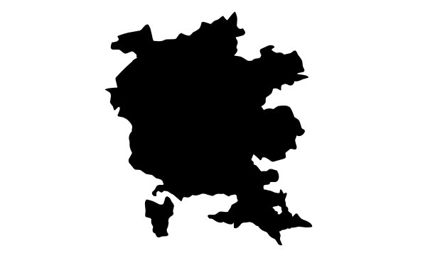 巴西隆德里纳市黑色剪影地图图片下载