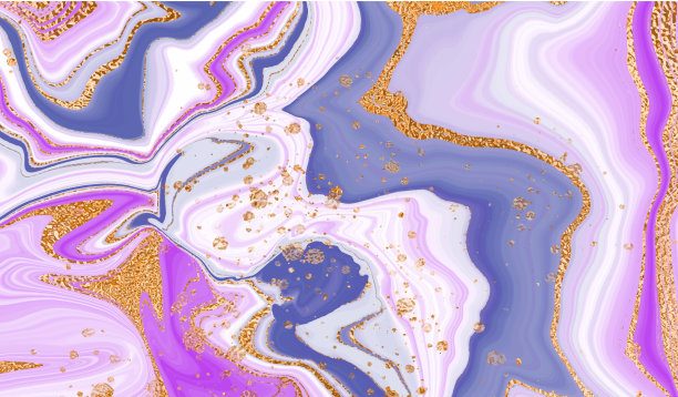 粉色大理石与金色的墙纸设计。矢量抽象发光模式。优雅的设计。浅粉色和蓝色背景。奢华的金色大理石纹理。图片下载