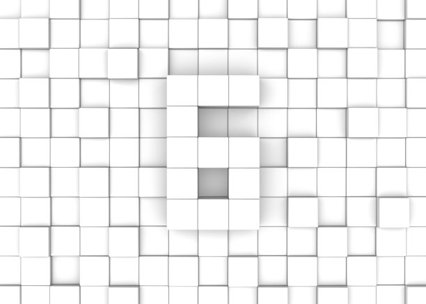 计数立方体块背景，3d插图图片下载