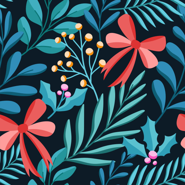 矢量圣诞无缝模式。手绘寒假插画。时尚印花，墙纸或织物的时尚重复纹理。图片下载