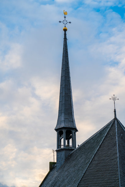 带有建筑装饰的建筑细节图片下载
