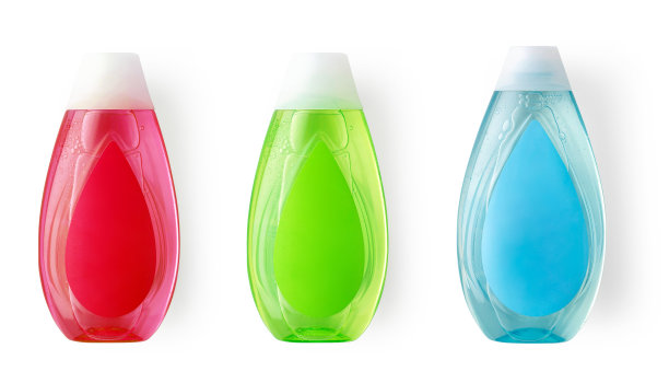 液态洗衣液、肥皂、洗碗液、玻璃喷雾的塑料瓶，可放置文字或品牌标志，含剪切路径图片下载