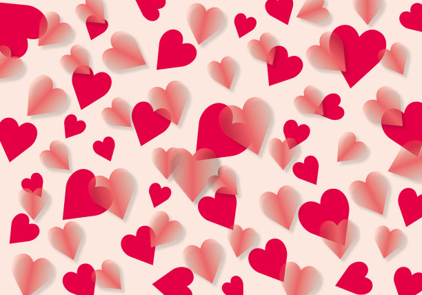 粉色背景上的红心，爱的概念。图片下载
