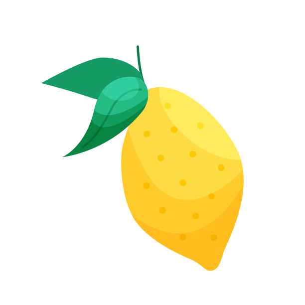 白色背景上的黄色柠檬。图片下载