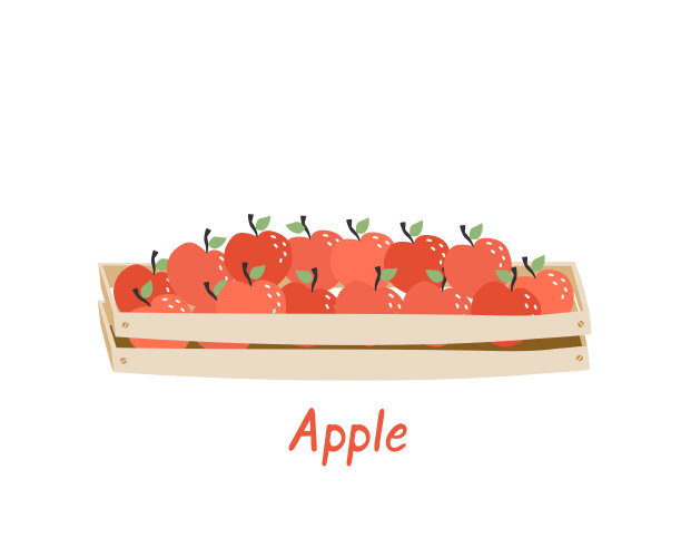木箱装的苹果图片下载