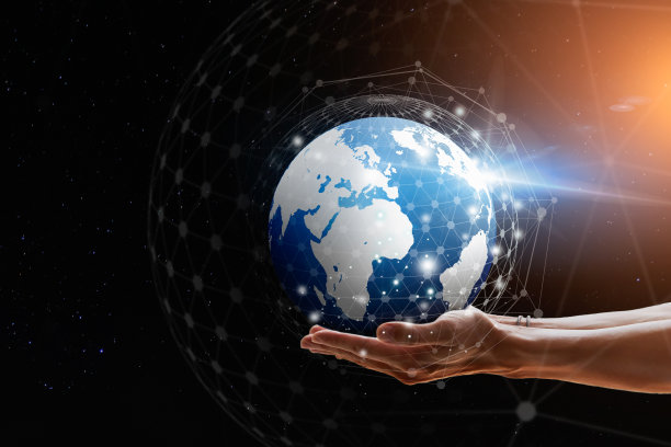 商人携手全球联系理念。节能的概念。图片下载