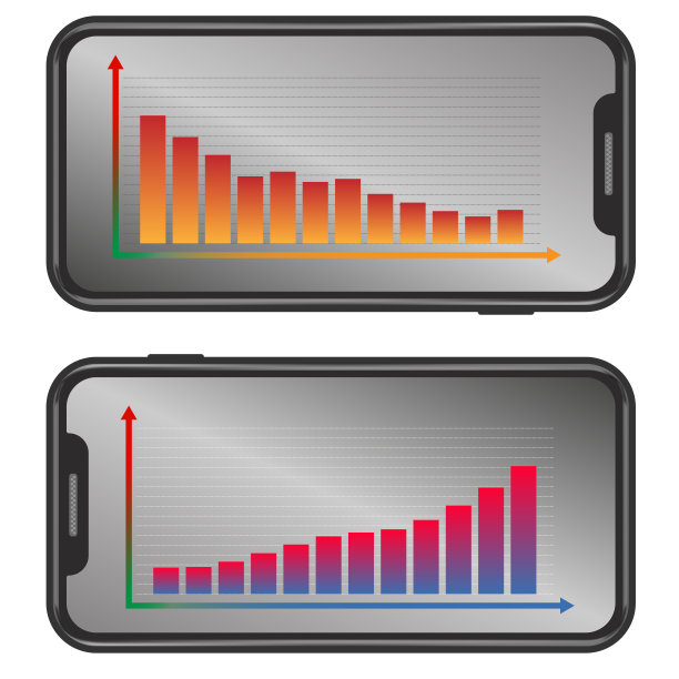 智能手机，经济，货币，金融，商业，跟踪，图表，货币市场图片下载