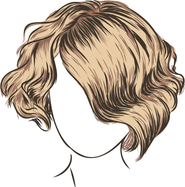 一幅素描、一种女性发型、一幅徒手画图片下载