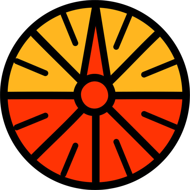 日晷颜色简单风格时间图标图片下载