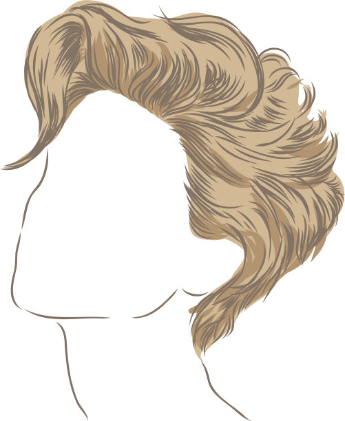 一幅素描、一种女性发型、一幅徒手画图片下载