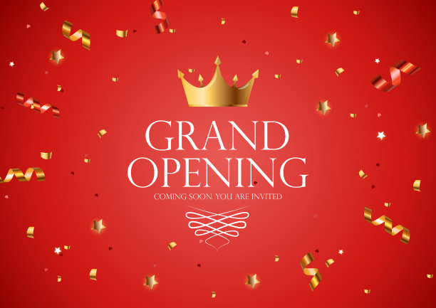 盛大开业豪华邀请横幅背景图片下载