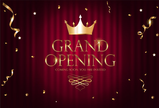 盛大开业豪华邀请横幅背景图片下载