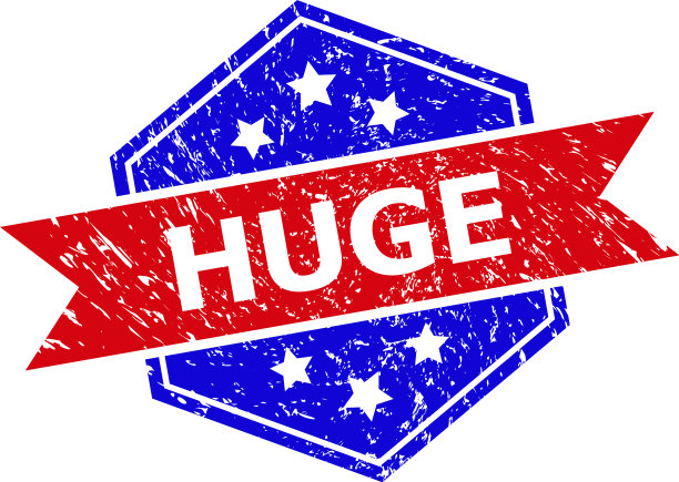 六边形双色巨大密封与垃圾表面图片下载