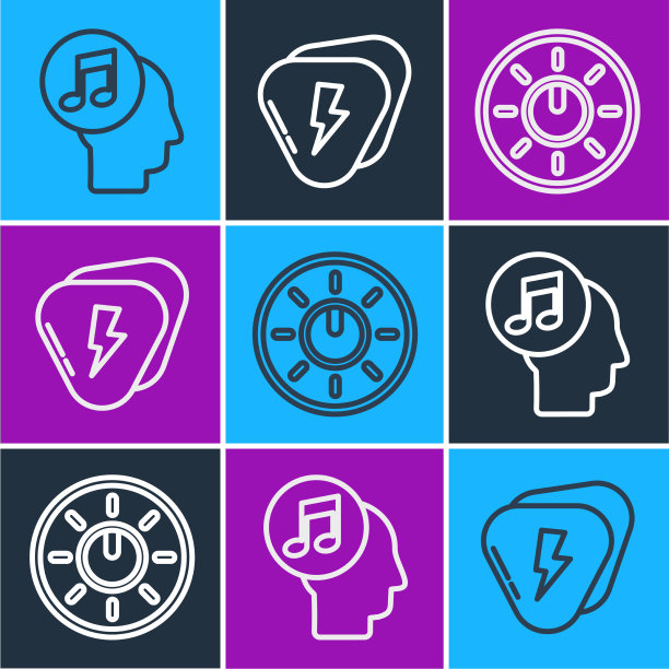 在人头旋钮上设置线音符图片下载