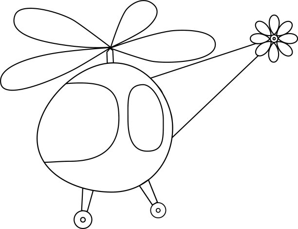 涂鸦儿童直升机未上漆图片下载