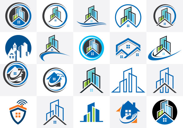 现代住宅标志设计房地产标志图片下载