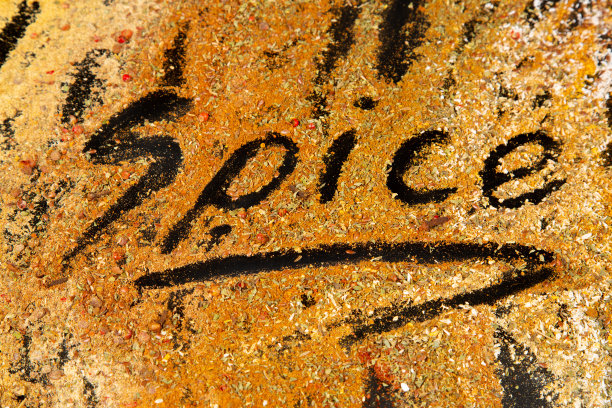 香料和香草背景。图片下载