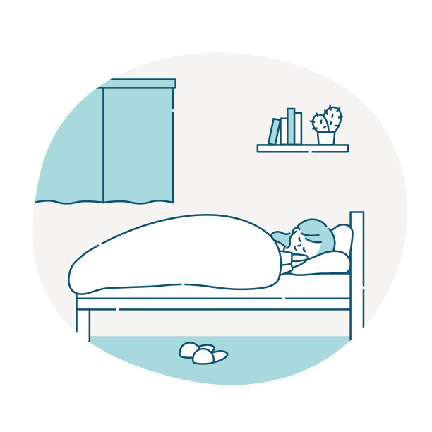 睡在床上的女人图片下载