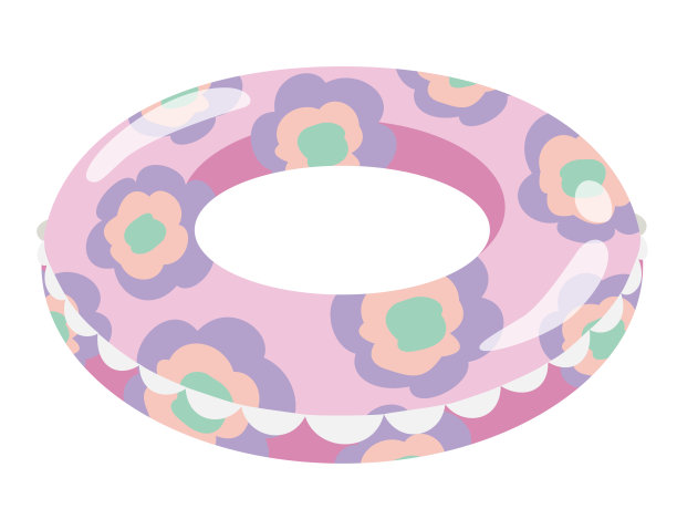 漂浮(花)，日本夏季传统图标插图[矢量图像]图片下载