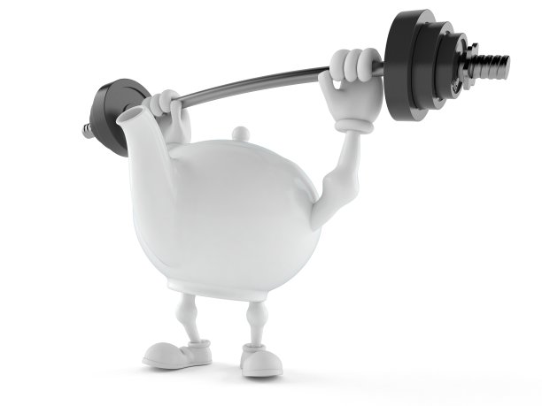 茶壶人物举重杠铃图片下载