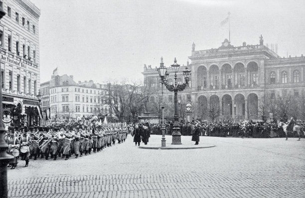 帝国时代的柏林:带来的旗帜和标准波茨坦班霍夫图片下载