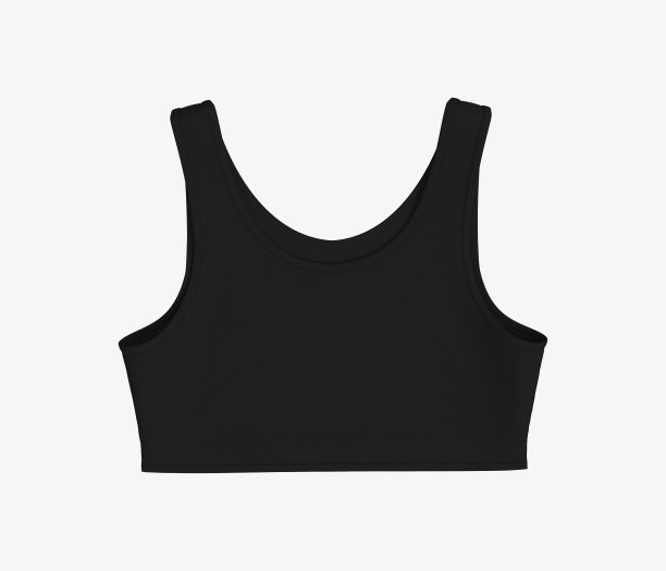 女人的运动胸罩模型在前视图图片下载