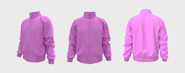 空白的运动夹克模型图片下载