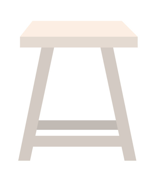 咖啡桌平面矢量插图图片下载