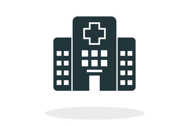 医院。简单的图标。平面设计的平面风格元素。向量EPS10插图。图片下载