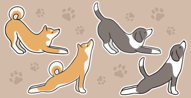 狗瑜伽伸展图片下载