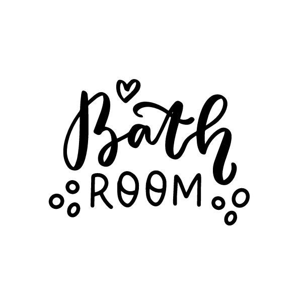 浴室的文本。浴室内部报价。手写字体，毛笔书法矢量设计叠加图片下载