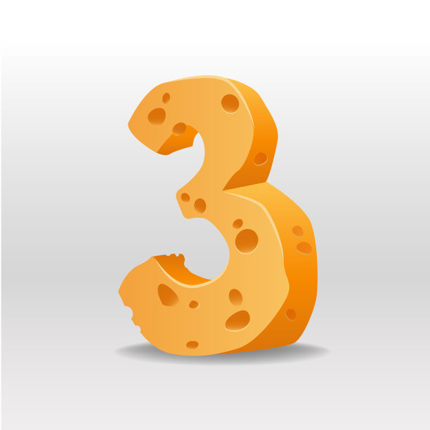 奶酪数字3图片下载