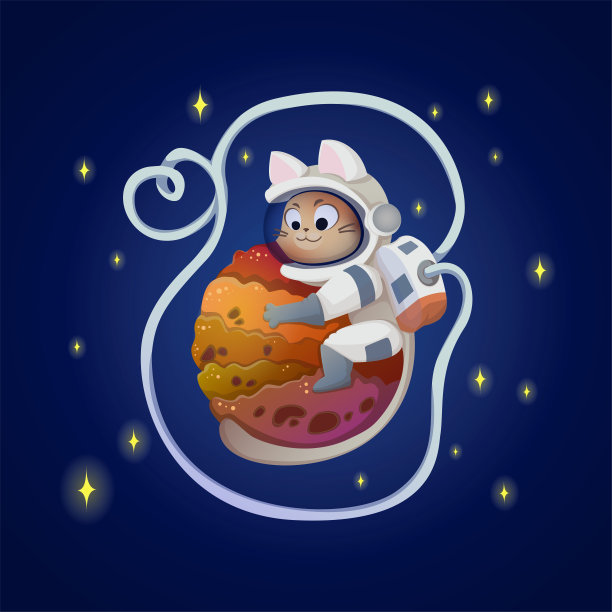 太空中的小猫图片下载